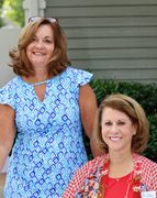 Two of the many women who enjoyed coffee, wine and chat at one of the RLC September Coffees.